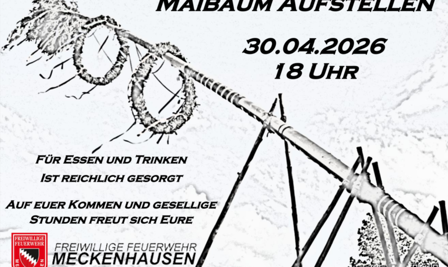 Einladung zum Maibaumaufstellen